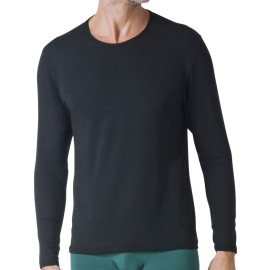 T-shirt uomo Tramonte manica lunga a girocollo in modal e cashmere
