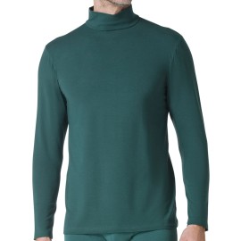 T-shirt uomo Tramonte manica lunga con collo lupetto in leggero micromodal