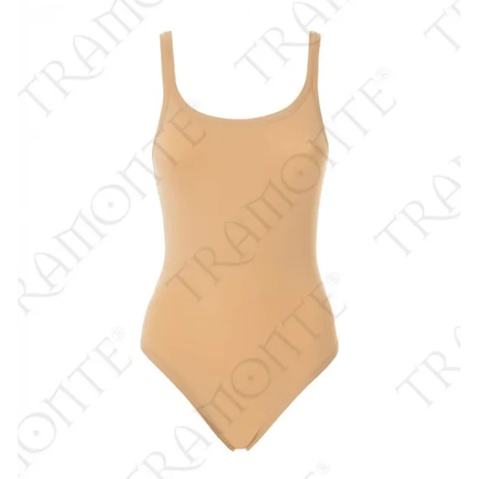 Body donna Tramonte a spalla stretta in morbida microfibra elasticizzata liscia