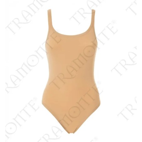 Body donna Tramonte a spalla stretta in morbida microfibra elasticizzata liscia