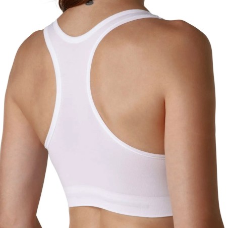 Reggiseno donna Tramonte sportivo in microfibra senza cuciture incrociato dietro