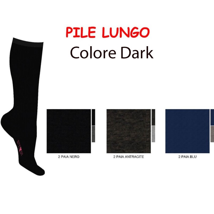 6 Paia di Calze donna Carpenter lunghe in caldo pile elasticizzato rasato