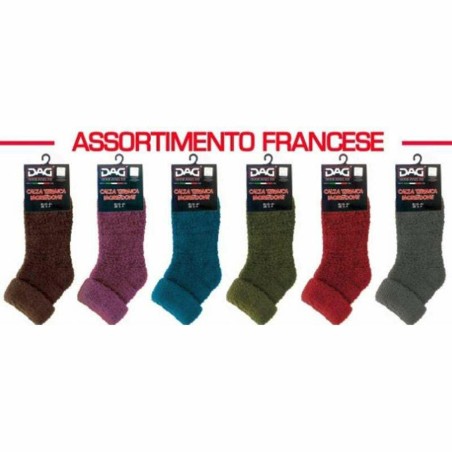6 Paia di Calze donna Dag corte con risvolto soft termiche morbidone