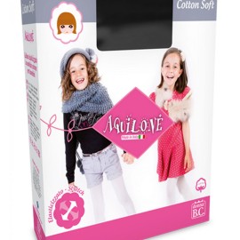 4 Paia di Collant da bambina ragazza BC Aquilone in microfibra coprente liscia