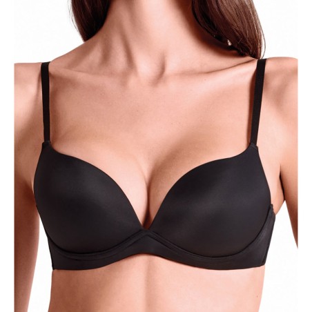 Reggiseno donna Lormar in microfibra senza ferretto con imbottitura +1 taglia