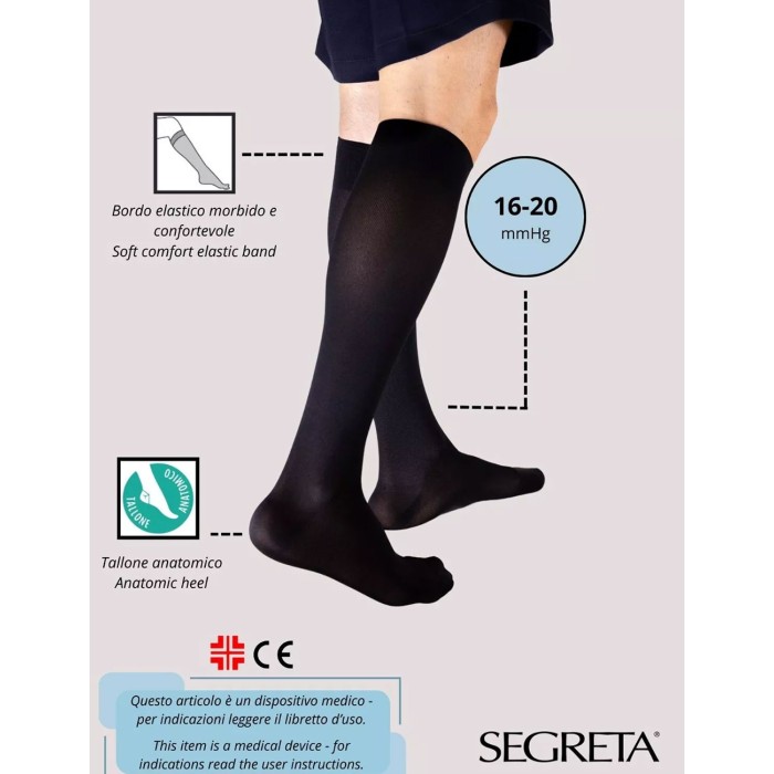 1 Paio di Calze uomo Ibici Repomen Sanitaria lunga con compressione medio forte