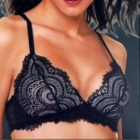 Reggiseno donna GMV triangolo con imbottitura senza ferretto tutto in pizzo