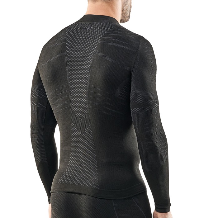 Maglia uomo WRK termica manica lunga a lupetto in dryarn ideale per lo sport