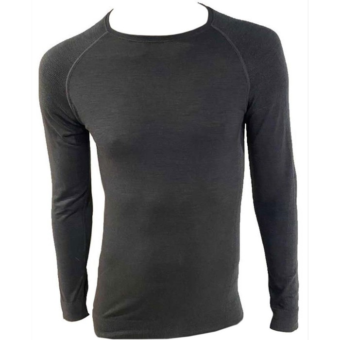 Maglia Termica unisex WRK tecnica manica lunga girocollo in lana merino per sport