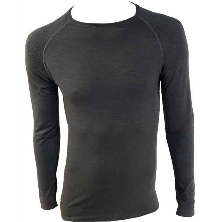 Maglia Termica unisex WRK tecnica manica lunga girocollo in lana merino per sport