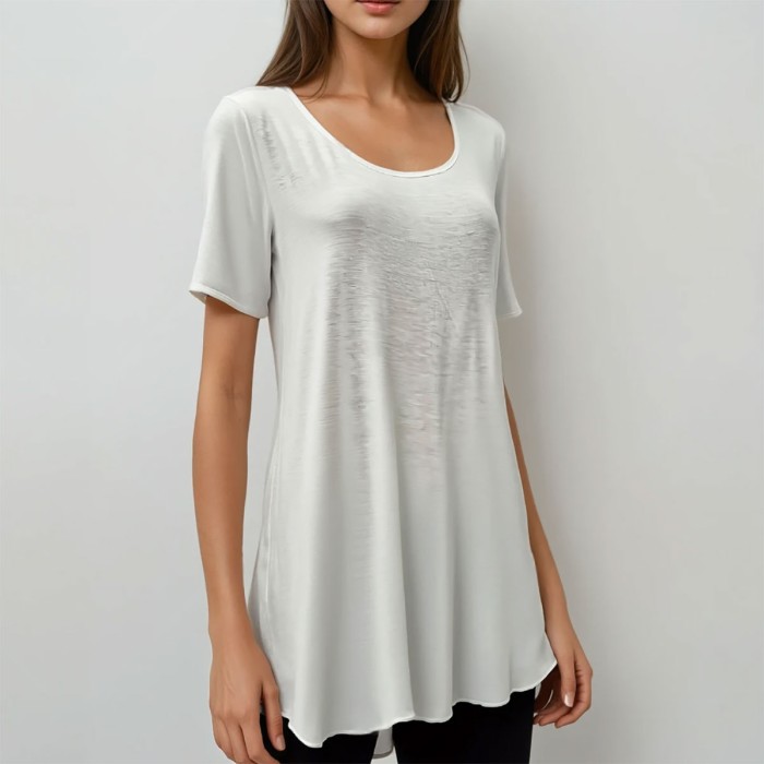 Maximaglia donna Tramonte manica corta girocollo in Bamboo elasticizzato liscio