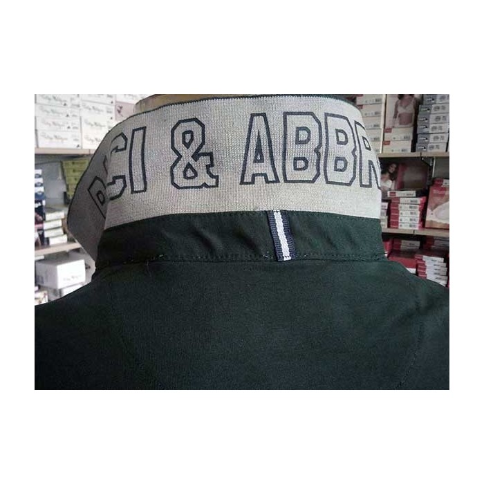 Polo uomo Baci & Abbracci manica lunga con logo e stampa collo