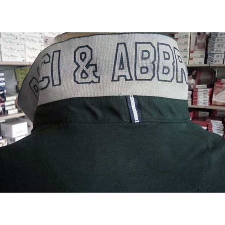 Polo uomo Baci & Abbracci manica lunga con logo e stampa collo