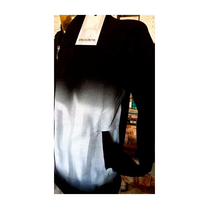 Felpa uomo Angel Devil in cotone con stampa logo e tasche