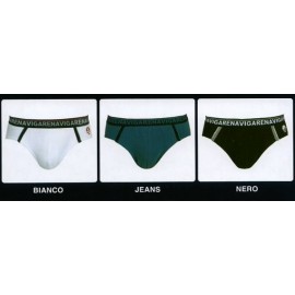 3 Slip uomo Navigare, cotone con bande, elastico esterno logato 2