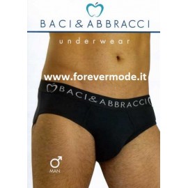 3 Slip uomo Baci & Abbracci in cotone elasticizzato con elastico loggato 2