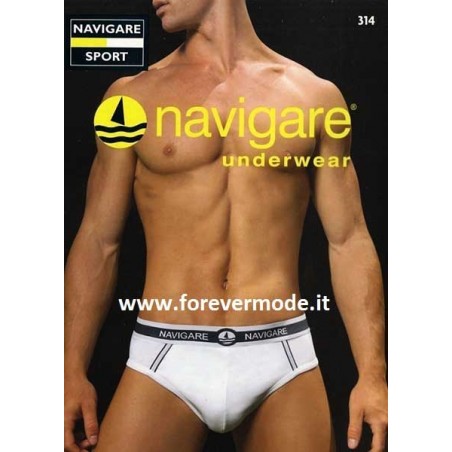 6 Slip uomo Navigare in cotone con bande elastico esterno logato