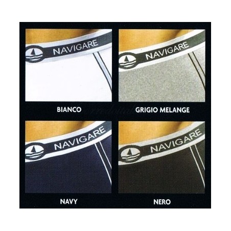 6 Slip uomo Navigare in cotone con bande elastico esterno logato