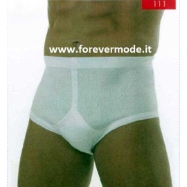 6 Slip uomo Intissimopiu alti a costina in cotone con apertura