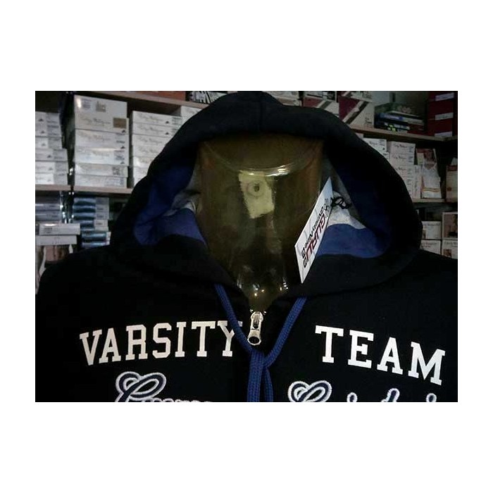 Felpa uomo Guru con logo stampato e ricamato con cappuccio