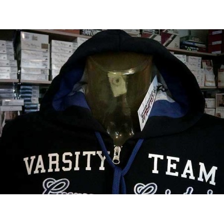 Felpa uomo Guru con logo stampato e ricamato con cappuccio