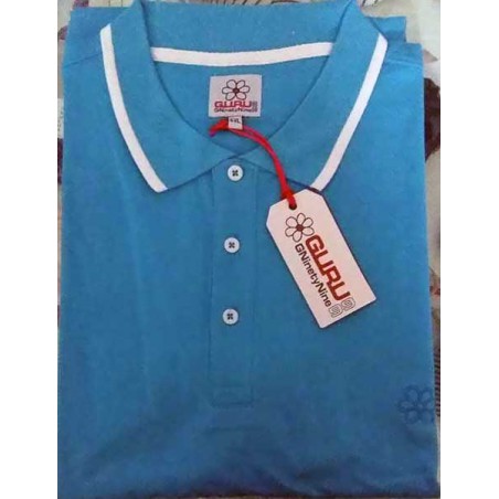 Polo uomo Guru cotone piquet con logo frontale, manica e collo