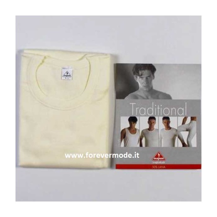 T-shirt uomo Mapom manica lunga a girocollo in caldo misto lana