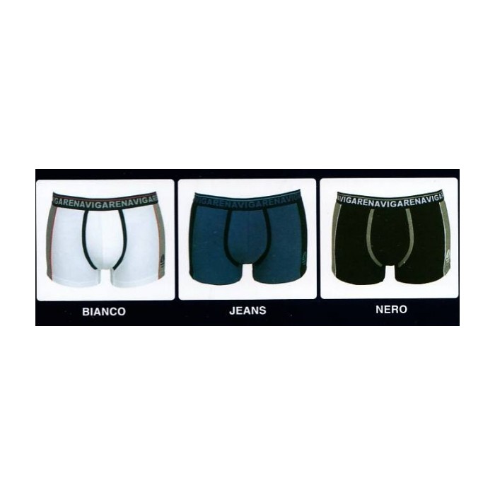 3 Boxer uomo Navigare in cotone con elastico logato e bande