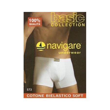 3 Boxer uomo Navigare in cotone bi-elastico con elastico interno