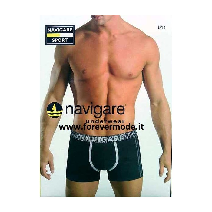 3 Boxer uomo Navigare in cotone con elastico logato e bande