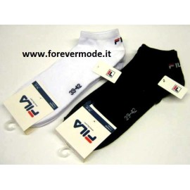 3 Calze pedulini uomo Fila in cotone elasticizzato con logo