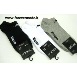 3 Paia di Calzini pedulino uomo Kappa corte in cotone con logo ricamato 2