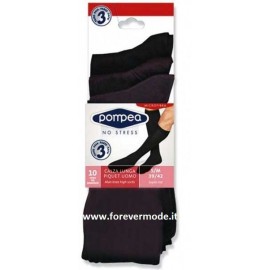 3 Paia Calze uomo Pompea lunghe in microfibra trama piquet 2