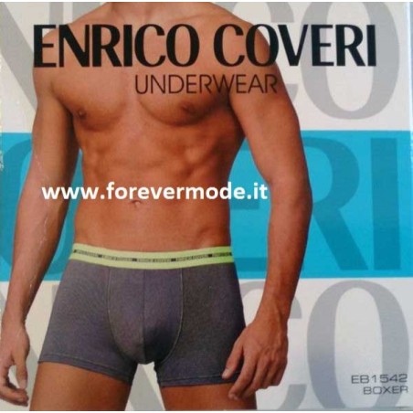 3 Boxer uomo Enrico Coveri in cotone con elastico esterno logato