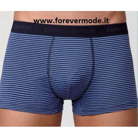 3 Boxer uomo Enrico Coveri in cotone con motivo a righe fini