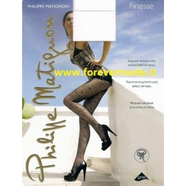 Collant donna Philippe Matignon Finesse in tulle effetto pizzo