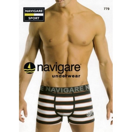 3 Boxer uomo Navigare cotone elasticizzato con motivo a righe