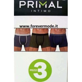 3 Boxer uomo Primal in cotone fantasia con bande ed elastico logo 2