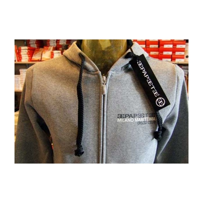 Felpa uomo Papeete con logo frontale, tasche e cappuccio