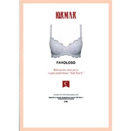 Reggiseno donna Lormar tutto pizzo con coppe appena imbottite 2