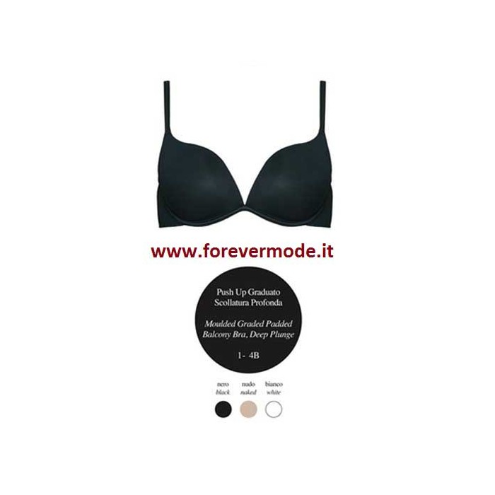 Reggiseno donna Lormar imbottitura graduata scollatura profonda