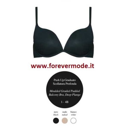 Reggiseno donna Lormar imbottitura graduata scollatura profonda