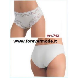 3 Slip Culotte donna Jadea in pizzo elasticizzato e cotone modal 2