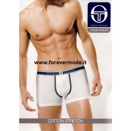 3 Boxer uomo Sergio Tacchini in cotone elasticizzato con elastico esterno loggato