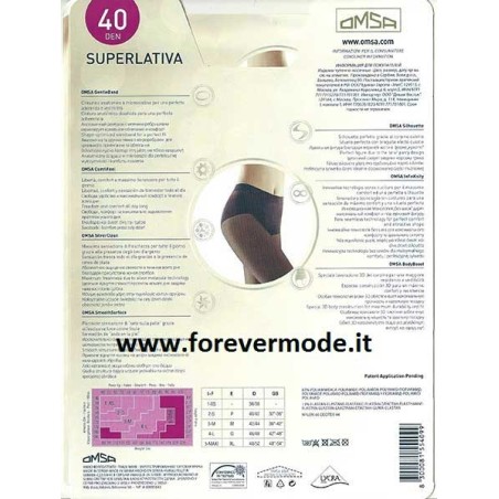 Collant donna Omsa Superlativa 40 con culotte coprente