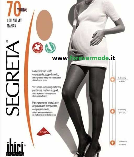 Collant donna Ibici Segreta 70 Maman riposante con pancera di sostegno