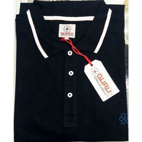 Polo uomo Guru cotone piquet con logo frontale, manica e collo