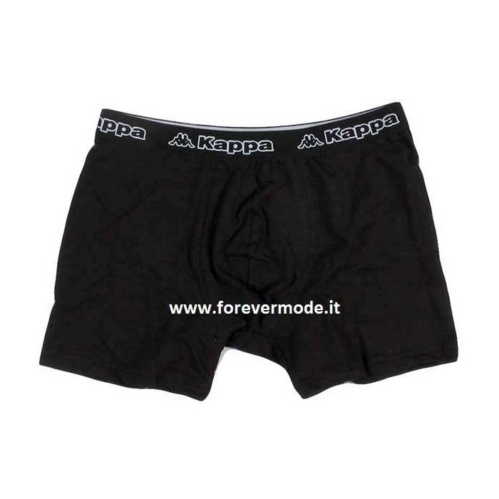 6 Boxer uomo Kappa in cotone elasticizzato con elastico esterno loggato