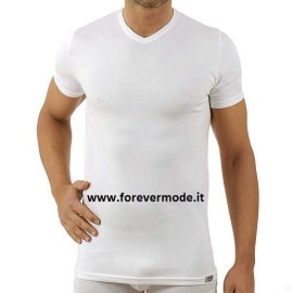T-shirt uomo Axiom manica corta  con scollo V in cotone elasticizzato con logo