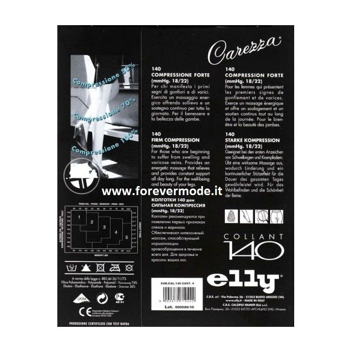 Collant donna Elly 140 calibrato compressione forte mmHg 18/22
